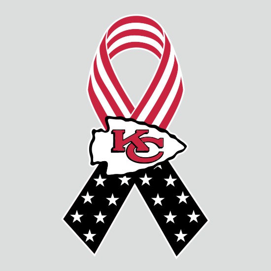 Kansas City Chiefs Ribbon American Flag logo iron on paper